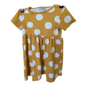 Hanna Andersson Yellow and White Polka Dot Dress